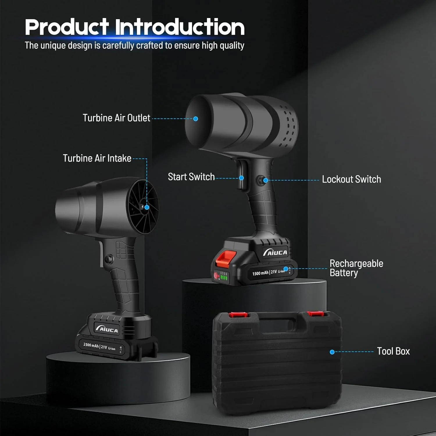 دمنده برگ شارژی با 2 عدد باتری 21 ولت 2500 میلی آمپر ساعت، دمنده دستی پرسرعت با سرعت قابل تنظیم، 250000 دور در دقیقه و جریان هوای توربو 130 مایل در ساعت، سبک وزن و قابل حمل برای پاسیو، چمن، ماشین، کمپینگ دمنده برگ شارژی با 2 عدد باتری 21 ولت 2500 میلی آمپر ساعت، دمنده دستی پرسرعت با سرعت قابل تنظیم، 250000 دور در دقیقه و جریان هوای توربو 130 مایل در ساعت، سبک وزن و قابل حمل برای پاسیو، چمن، ماشین، کمپینگ
