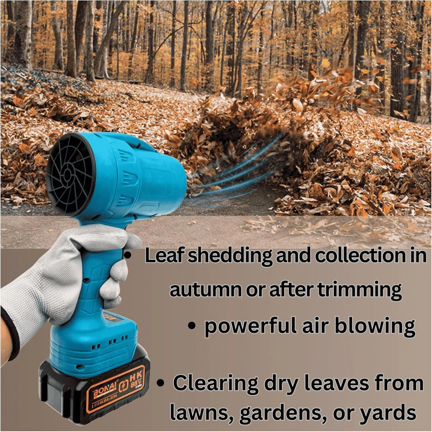 دمنده هوا و گرد و غبار توربو 88VF – Bonai BN-HK59 با دو باتری لیتیومی