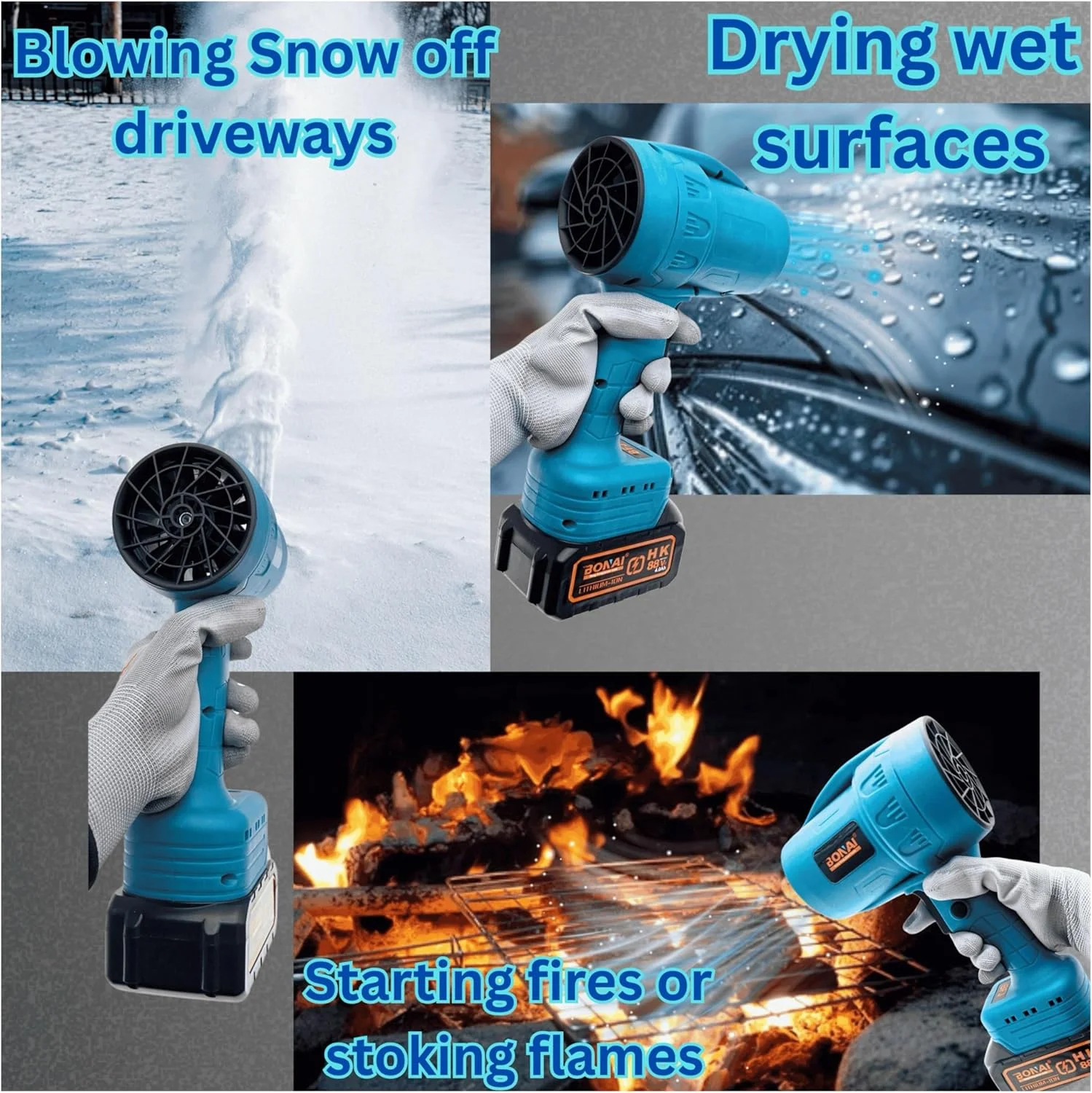 دمنده هوا و گرد و غبار توربو 88VF – Bonai BN-HK59 با دو باتری لیتیومی