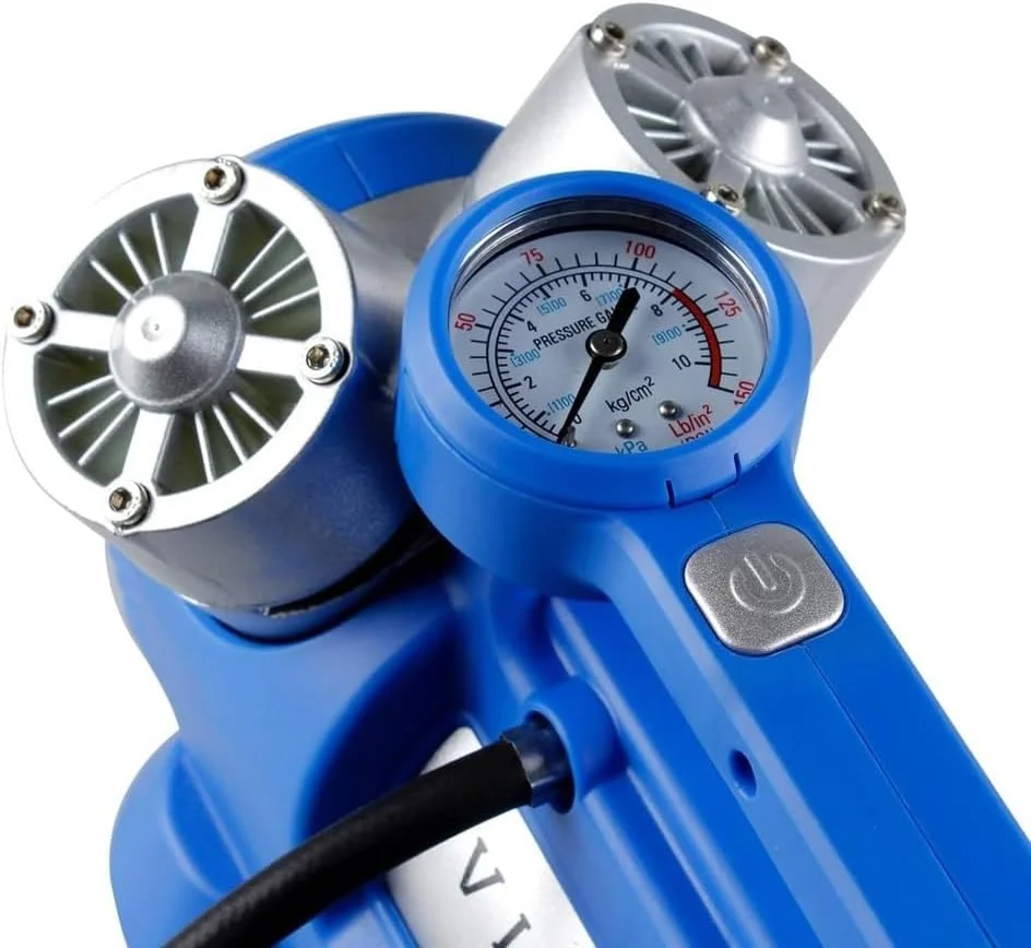 کمپرسور هوا چهار سیلندر ویتالی مدل Quad Force Air Force v1-qfc، ۱۲ ولت، ۱۳۰ لیتر در دقیقه، دارای گیره های باتری دوتایی