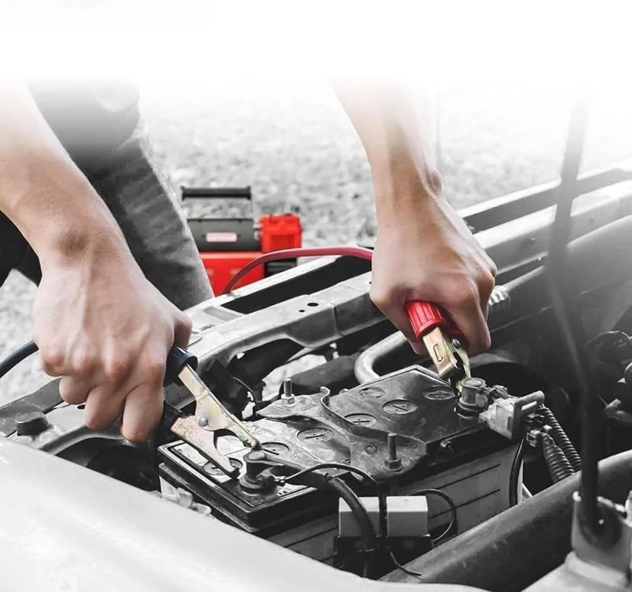 کمپرسور هوای قابل حمل سنگین، دو سیلندر، 300 لیتر در دقیقه، 150 PSI، شلنگ 8 متری با گیج، برای اتومبیل، شاسی بلند، کامیون