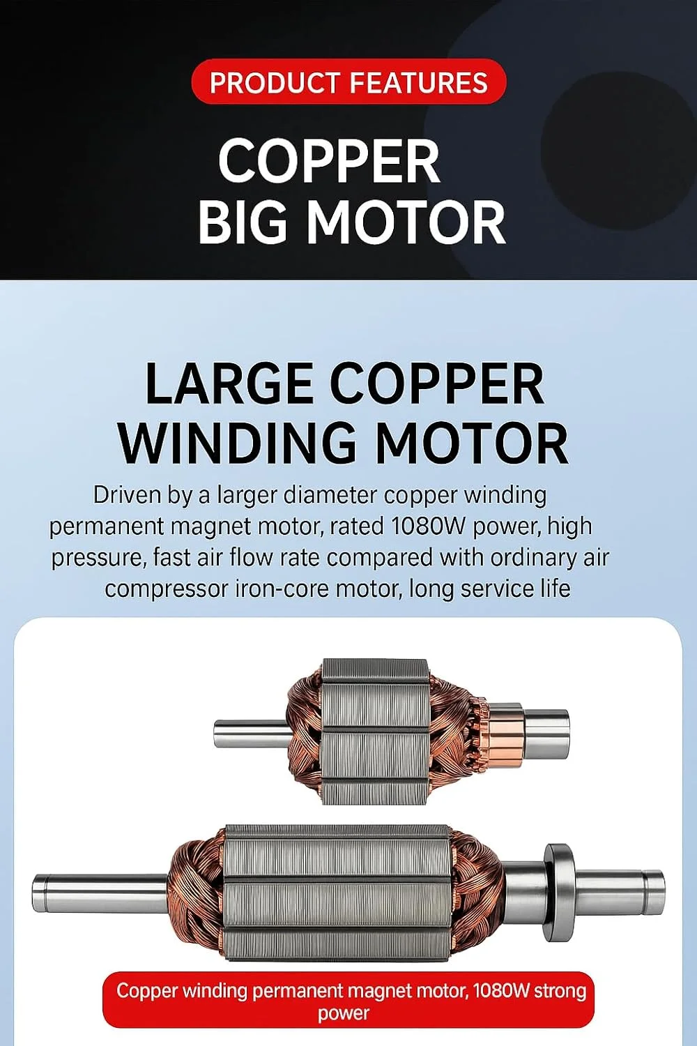 کمپرسور هوای قابل حمل 12 ولت سانرایز برای لاستیک خودرو - 300 LPM، 150 PSI، نازل برنجی اتصال سریع، شلنگ سیم پیچ 26 فوتی، کمپرسور جمع و جور برای خودرو، دوچرخه، تجهیزات ورزشی و موارد دیگر