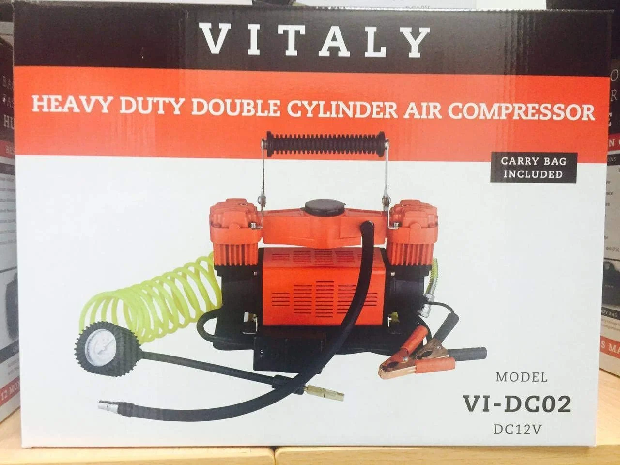 کمپرسور هوای دو سیلندر سنگین 12 ولت ویتالی