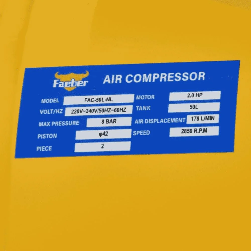 کمپرسور هوای سیم دار فایبر، 50 لیتری، 2.0 اسب بخار