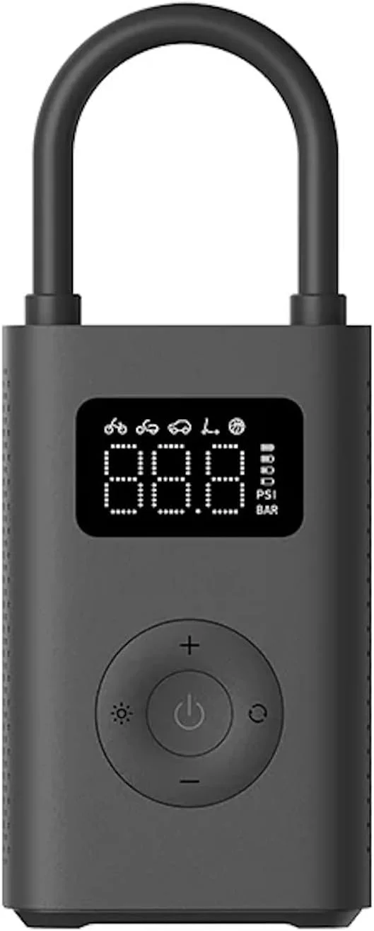 کمپرسور هوای قابل حمل شیائومی مدل 2 (0.2 تا 10.3 بار/3-150 psi، 6 حالت، باتری 2000 میلی آمپر ساعت، 14.4 وات ساعت، شارژ USB-C، نمایشگر LED)، مشکی (نسخه ES)