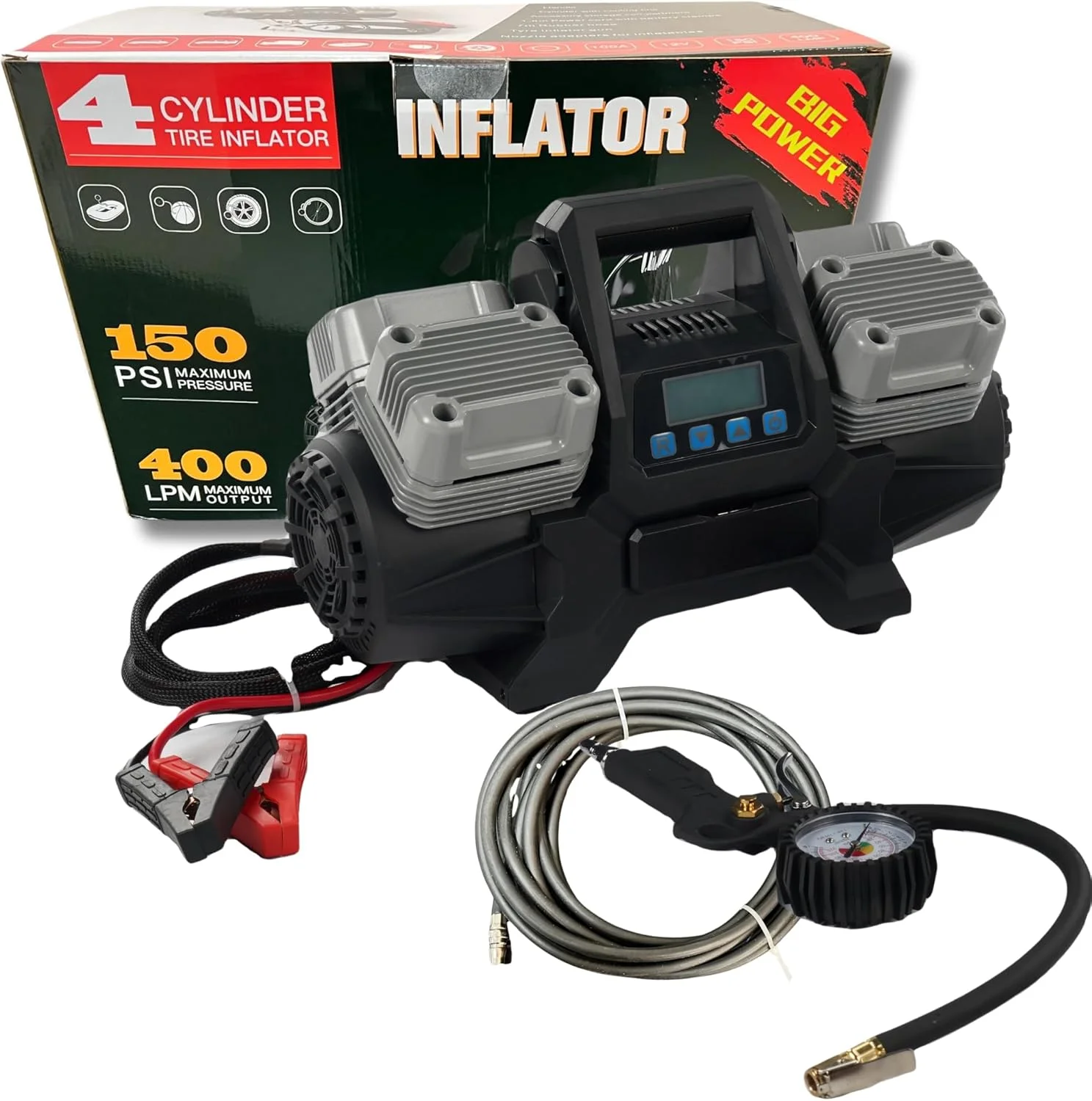 کمپرسور هوای پرقدرت 4 سیلندر برای انواع خودروها و کامیون ها - GOLDEN CAMEL