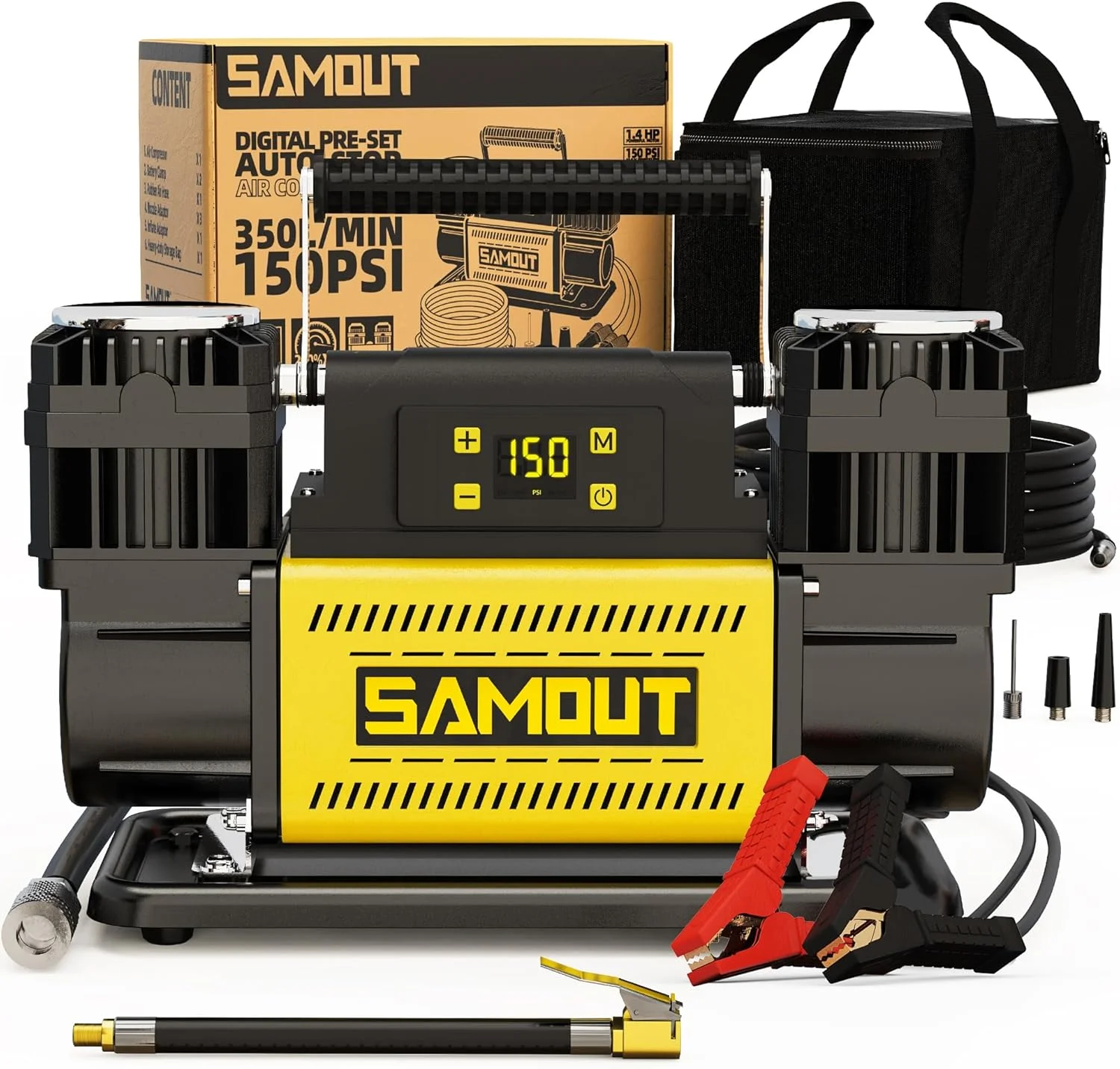 کمپرسور هوای دیجیتال آفرود SAMOUT مدل SMAC35ST با حجم 12.3CFM و فشار 150PSI