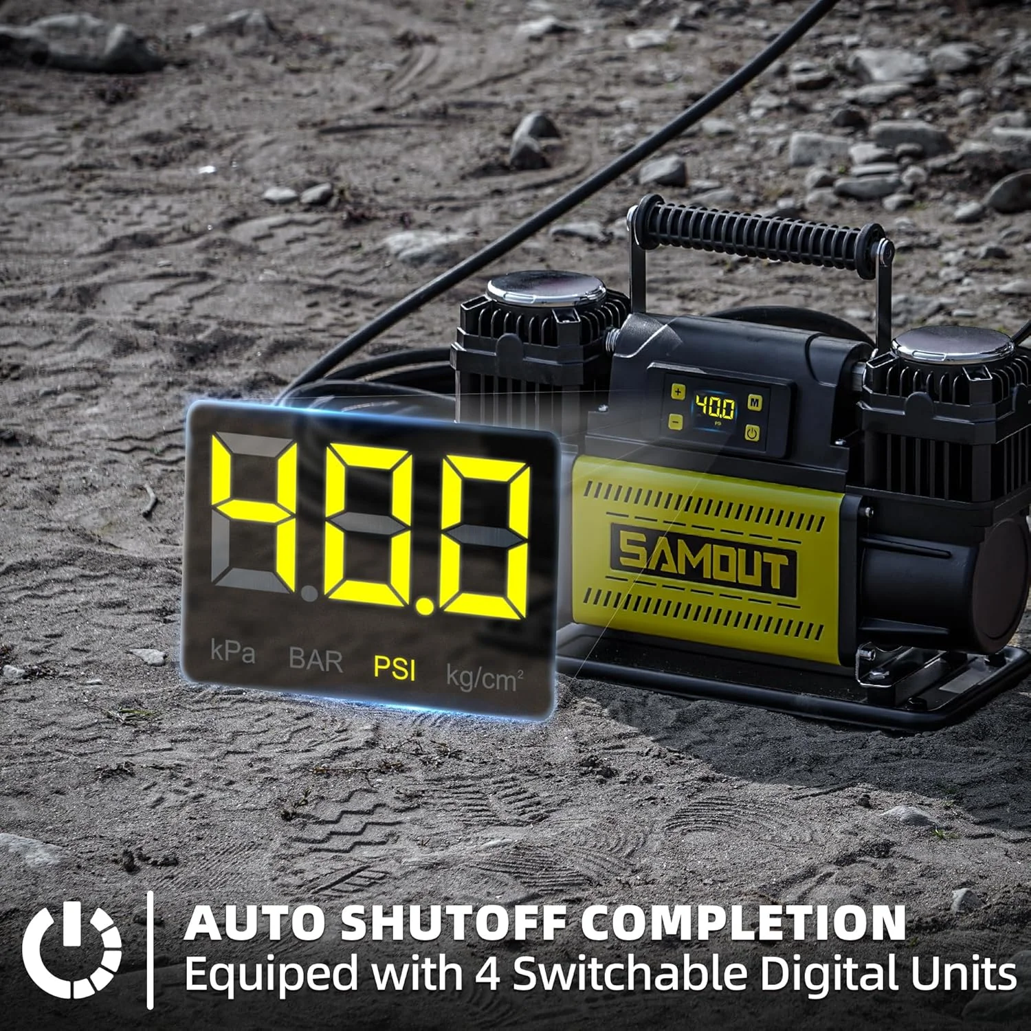 کمپرسور هوای دیجیتال آفرود SAMOUT مدل SMAC35ST با حجم 12.3CFM و فشار 150PSI