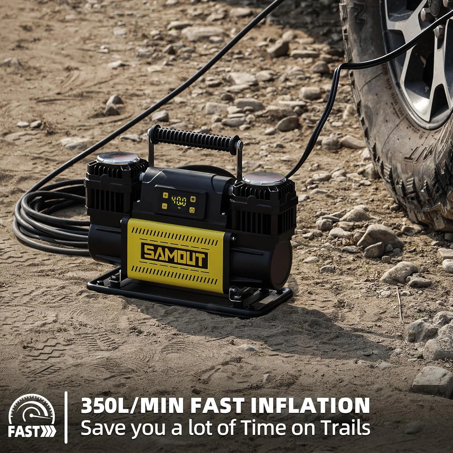 کمپرسور هوای دیجیتال آفرود SAMOUT مدل SMAC35ST با حجم 12.3CFM و فشار 150PSI