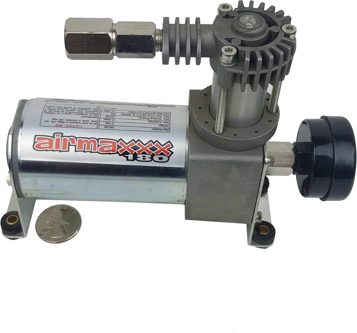کمپرسور هوا airmaxxx 180 – کمپرسور جمع و جور 12 ولت برای سیستم های 4 لیتری یا کوچکتر