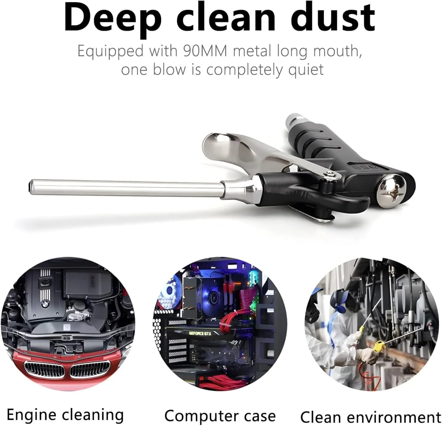 تفنگ بادی HALAMODO - تفنگ کمپرسور هوای صنعتی با 1 نازل دمنده، 1 نازل افزایش جریان هوا تفنگ بادی HALAMODO - تفنگ کمپرسور هوای صنعتی با 1 نازل دمنده، 1 نازل افزایش جریان هوا