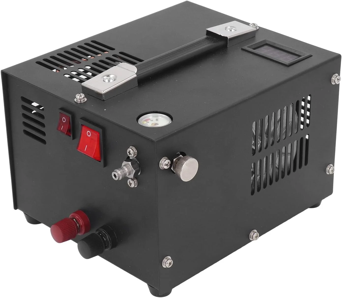 کمپرسور هوای PCP، پمپ کمپرسور هوای فشار قوی DC12V 4500Psi، خنک کننده روغن، آب و فن، کمپرسور غواصی برقی با اتصالات 8 میلی متری، فیلتر برای تفنگ های بادی PCP