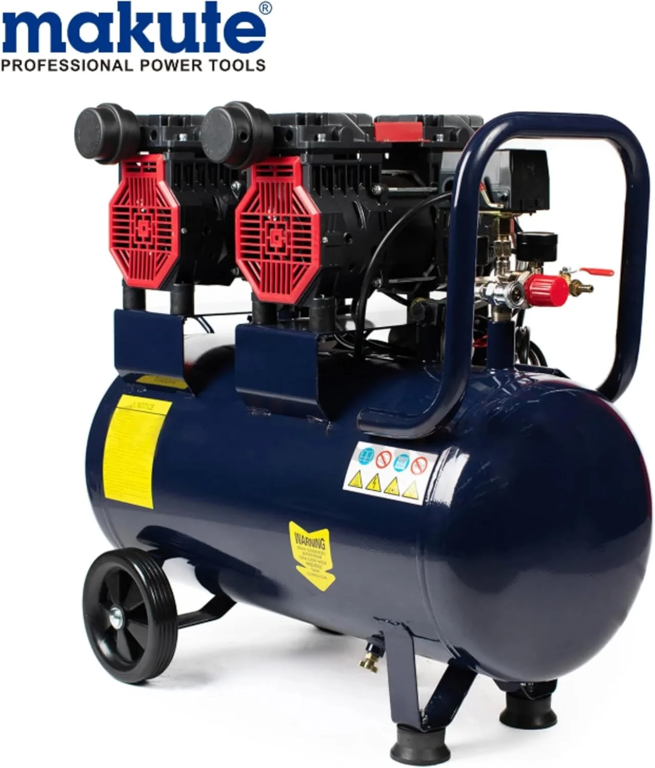 کمپرسور هوای بدون روغن ماکیوت، 3.0 اسب بخار، 2.16 کیلووات، مخزن 50 لیتری، 300 لیتر در دقیقه، 2650 دور در دقیقه، 8 بار / 115 PSI - MK22850
