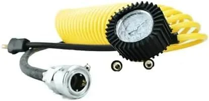 کمپرسور هوای قابل حمل، حداکثر فشار 150 PSI، با شیلنگ لاستیکی با رهاسازی سریع و فشارسنج، قرمز کمپرسور هوای قابل حمل، حداکثر فشار 150 PSI، با شیلنگ لاستیکی با رهاسازی سریع و فشارسنج، قرمز