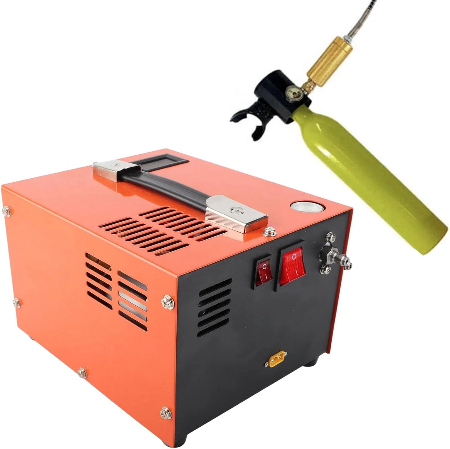 کمپرسور هوا، پمپ PCP 4500Psi 30Mpa DC12V، پمپ هوای قابل حمل برای مخزن پینت بال، کمپرسور هوای PCP با 5 کیت فیلتر پنبه ای