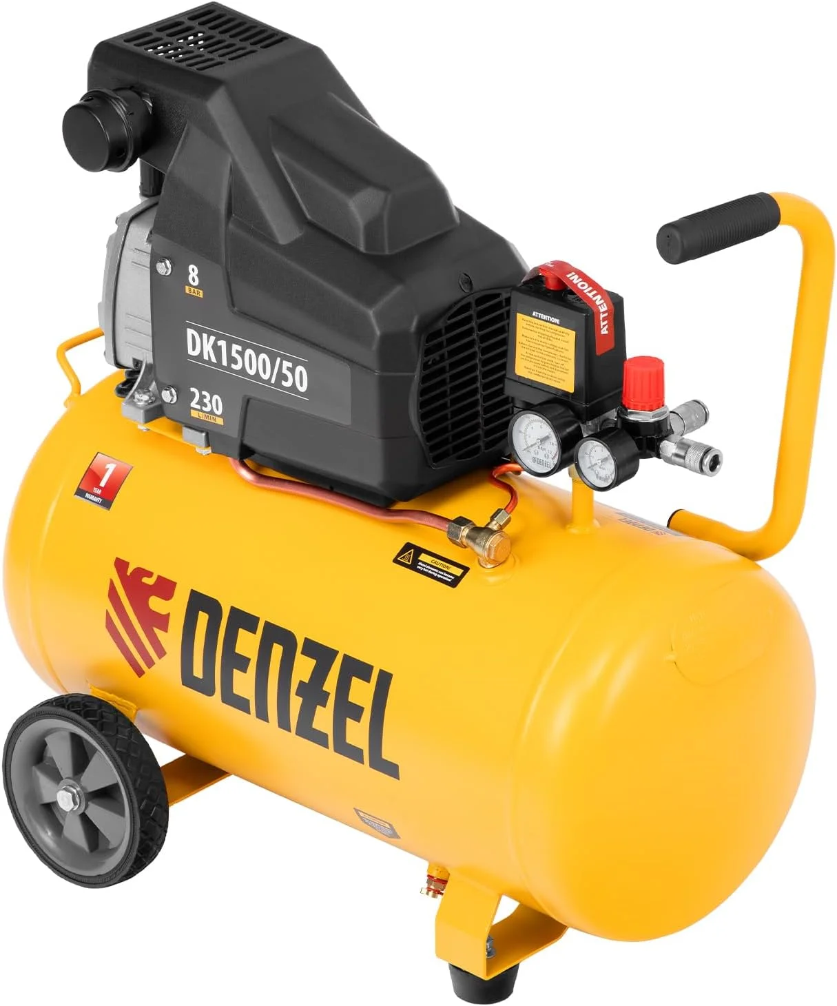 کمپرسور هوا دنزل، X-PRO 1.5 کیلو وات، 230 لیتر در دقیقه (DK1500/50 (50 لیتر))