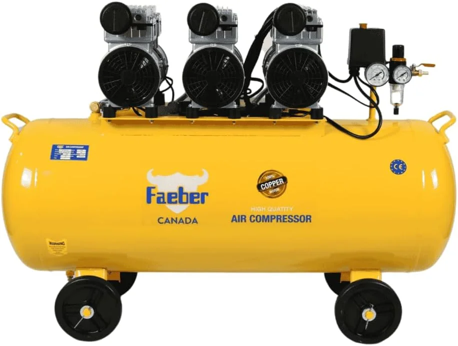 کمپرسور هوا بی صدا و بدون روغن فایبر، 100 لیتری، 1650 وات