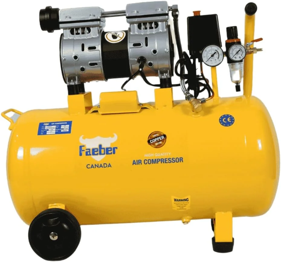 کمپرسور هوای بی صدای بدون روغن فایبر، 50 لیتری، 550 وات