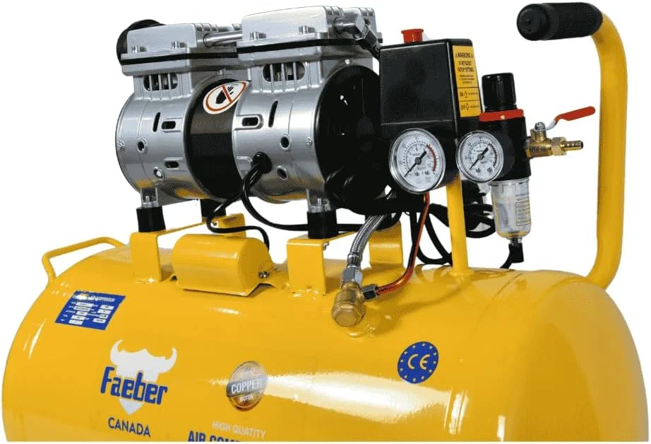 کمپرسور هوای بی صدای بدون روغن فایبر، 50 لیتری، 550 وات