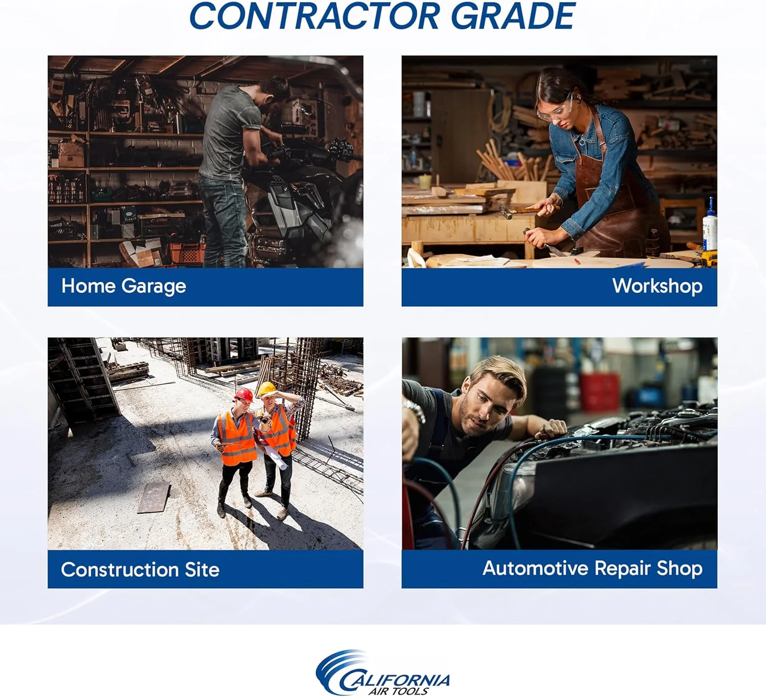 کمپرسور هوای کالیفرنیا ایر تولز مدل 8010 فوق العاده بی صدا و بدون روغن، مخزن فولادی 8 گالن، 1.0 اسب بخار، نقره ای کمپرسور هوای کالیفرنیا ایر تولز مدل 8010 فوق العاده بی صدا و بدون روغن، مخزن فولادی 8 گالن، 1.0 اسب بخار، نقره ای