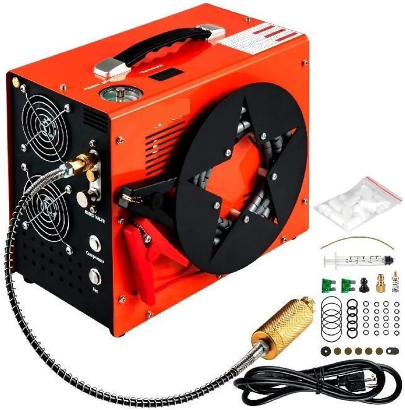 کمپرسور هوای PCP با فشار بالا 4500Psi دارای آداپتور داخلی و فن توقف خودکار برای تفنگ بادی و مخزن غواصی