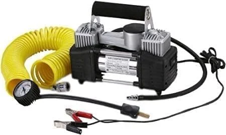 کمپرسور هوای قابل حمل SHEZA STAR، 12 ولت DC، ساختار فلزی با شلنگ هوای فنری