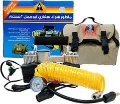 پمپ باد دو سیلندر 12 ولت قابل حمل و سنگین سافاری برای باد کردن لاستیک خودرو