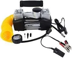 پمپ باد دو سیلندر 12 ولت قابل حمل و سنگین سافاری برای باد کردن لاستیک خودرو