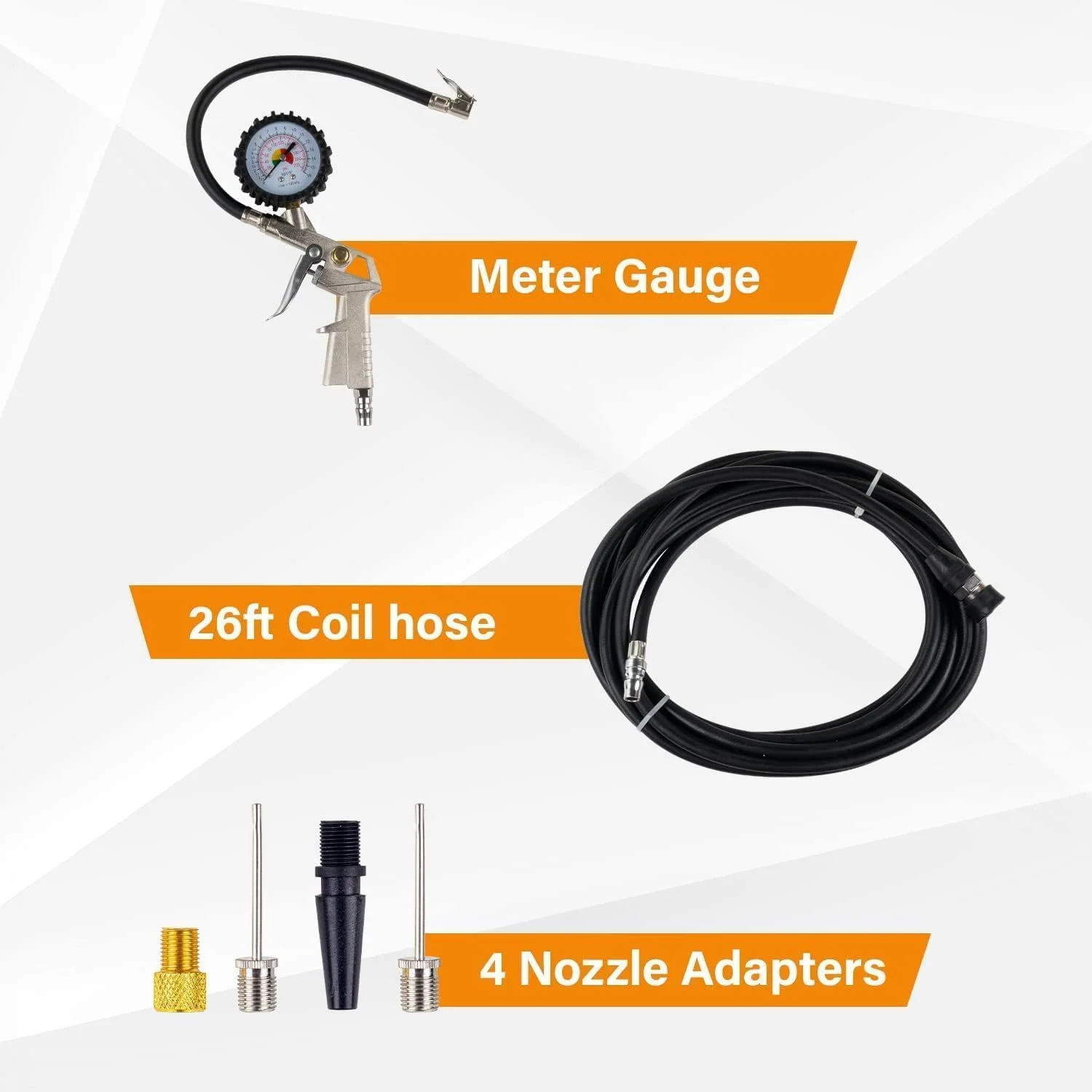 پمپ باد قابل حمل 4 سیلندر، 150 PSI، 400 LPM، کمپرسور هوای دیجیتال 12 ولت با کیف حمل