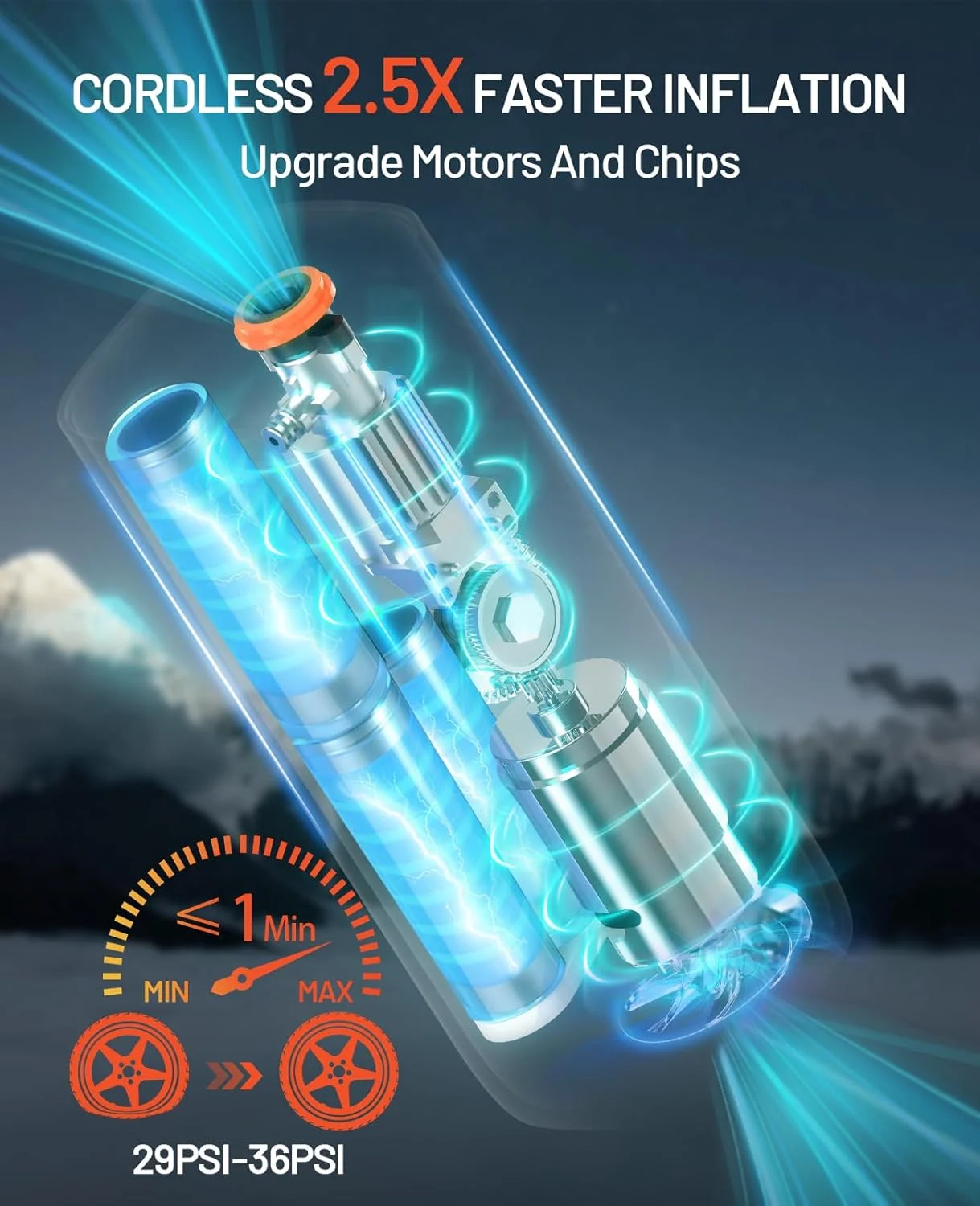 پمپ باد قابل حمل BDO 2025، کمپرسور هوا 150PSI بدون سیم با نمایشگر LCD و خاموش شدن خودکار، برای خودرو، موتورسیکلت، لاستیک دوچرخه و توپ های ورزشی (مشکی) پمپ باد قابل حمل BDO 2025، کمپرسور هوا 150PSI بدون سیم با نمایشگر LCD و خاموش شدن خودکار، برای خودرو، موتورسیکلت، لاستیک دوچرخه و توپ های ورزشی (مشکی)