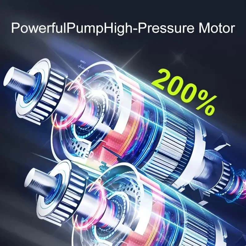 کمپرسور هوای دیجیتال قابل حمل، پمپ باد تایر 150 PSI با نمایشگر LCD، سازگار با انواع وسایل نقلیه