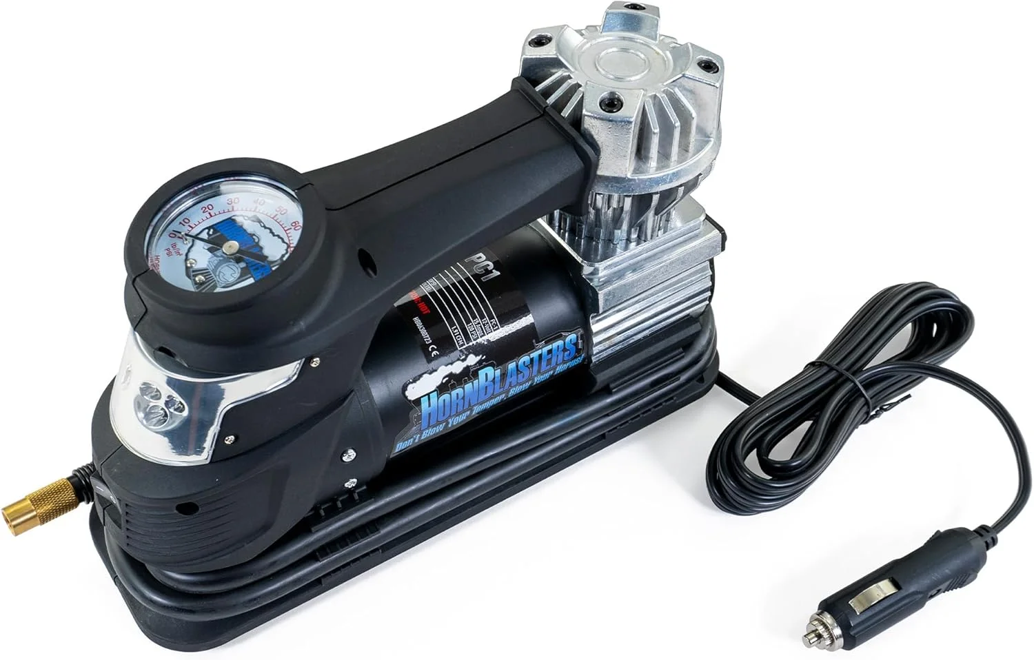 کمپرسور هوای قابل حمل HornBlasters X1 – 12 ولت، 120 PSI برای کامیون و خودرو – جمع و جور، مقاوم، باد کردن سریع