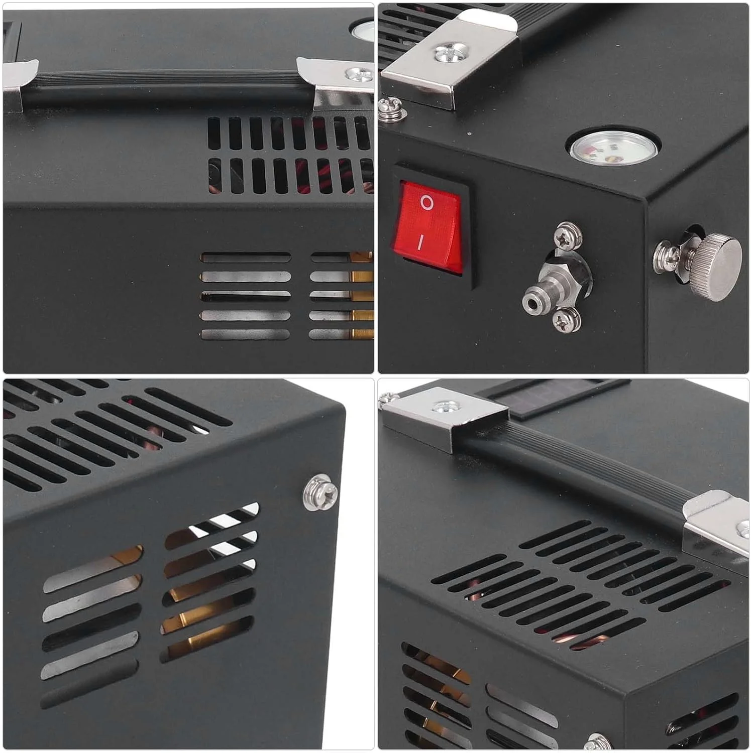 کمپرسور هوا بریلوکسا، پمپ برقی PCP DC12V فشار قوی 4500Psi 30Mpa، پرکننده قابل حمل تانک پینت بال، مینی پمپ هوا برای تانک های CO2 و PCP