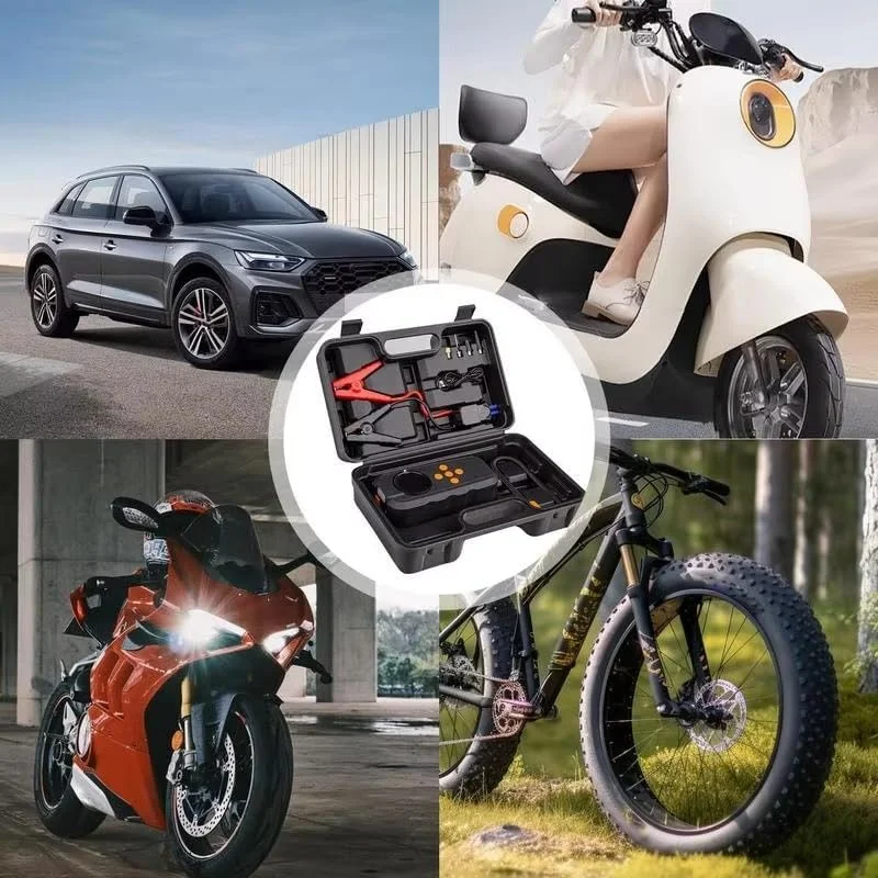 کمپرسور باد قابل حمل خودرو، 12 ولت 150 PSI، بی سیم با نمایشگر LED