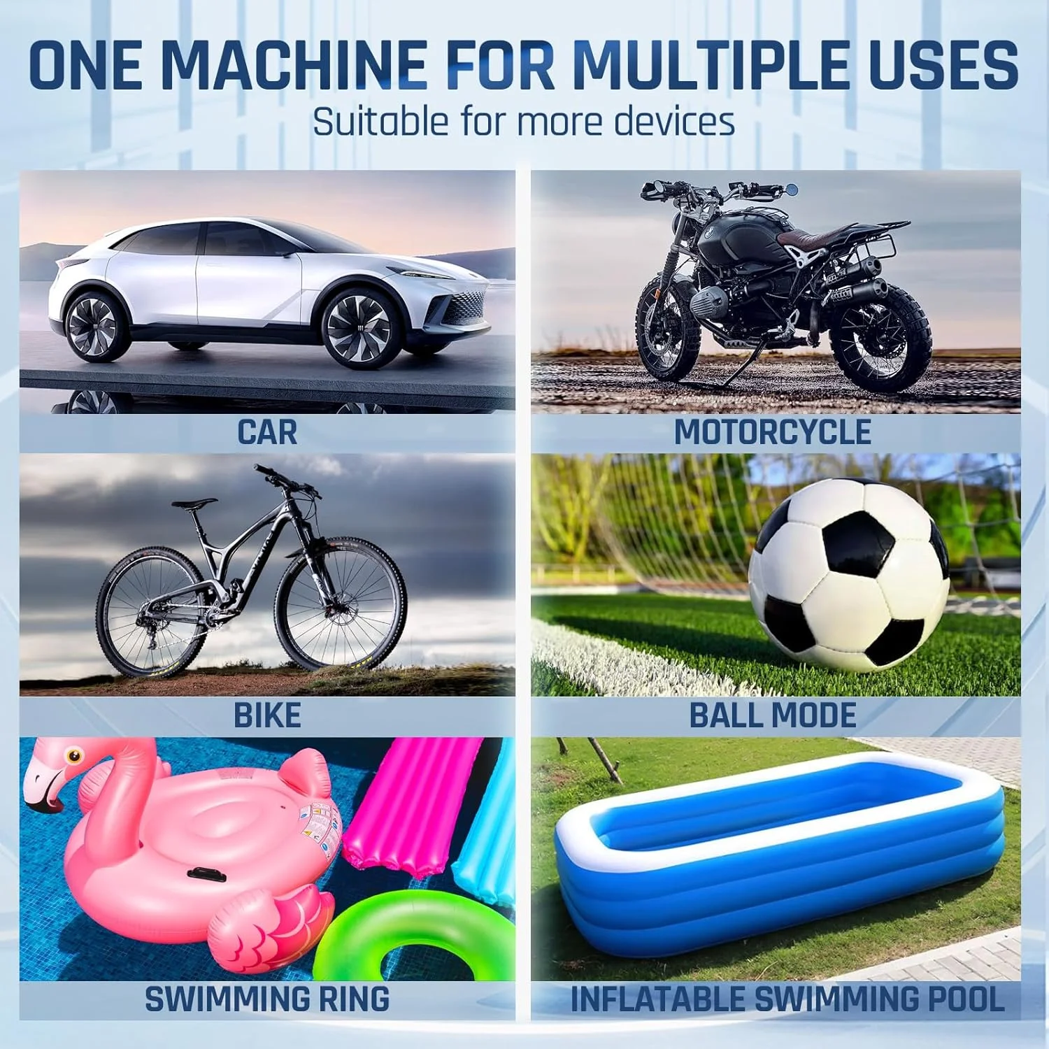 پمپ باد قابل حمل ECPAUTECH، کمپرسور هوا بی سیم