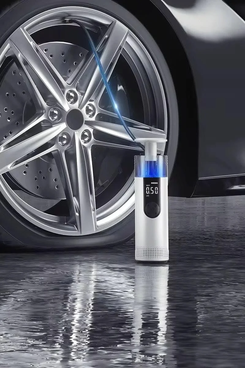 کمپرسور هوای دیجیتال قابل حمل با نمایشگر LED، پمپ باد لاستیک شارژی