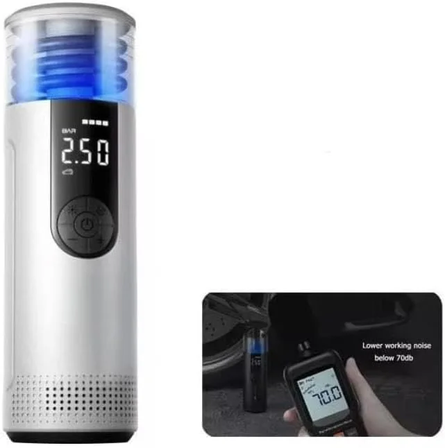 کمپرسور هوای دیجیتال قابل حمل با نمایشگر LED، پمپ باد لاستیک شارژی