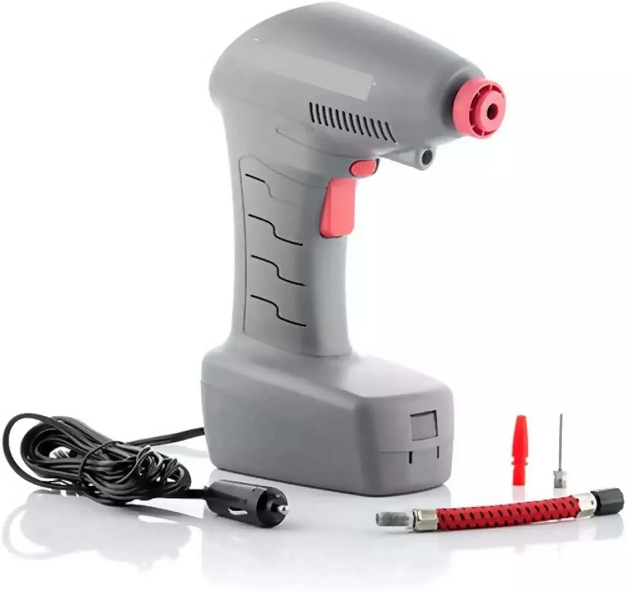 کمپرسور باد تایر قابل حمل با فشارسنج و باتری قابل شارژ، باد کردن سریع برای لاستیک خودرو، لاستیک دوچرخه، توپ و غیره | پمپ باد دستی قابل حمل