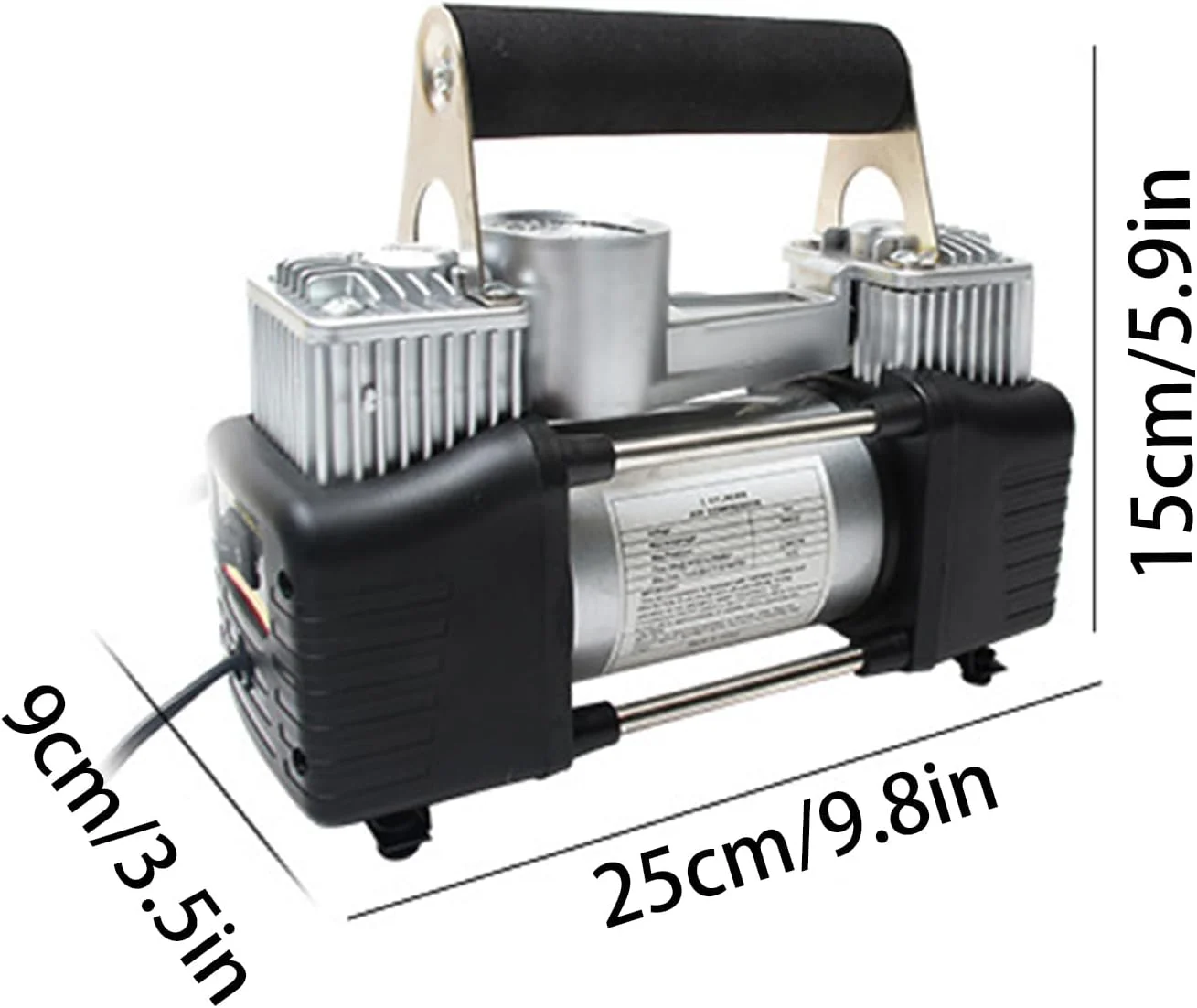 جعبه کمپرسور هوای قابل حمل، لوازم ابزار تعمیر خودرو | کیت پمپ بادی قابل حمل 12 ولت با فشار بالا برای کامیون، ماشین، کمپینگ، مسافرت، خودروهای RV، مواقع اضطراری، منزل، موتورسیکلت
