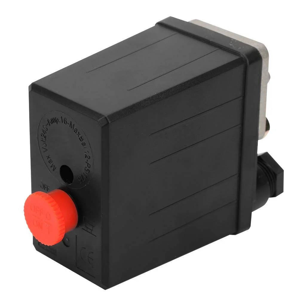 دوماری سوئیچ شیر فشار، رگولاتور کنترل کمپرسور هوا تک سوراخ 0.4~0.7MPA G1/4 220V برای کمپرسور هوا