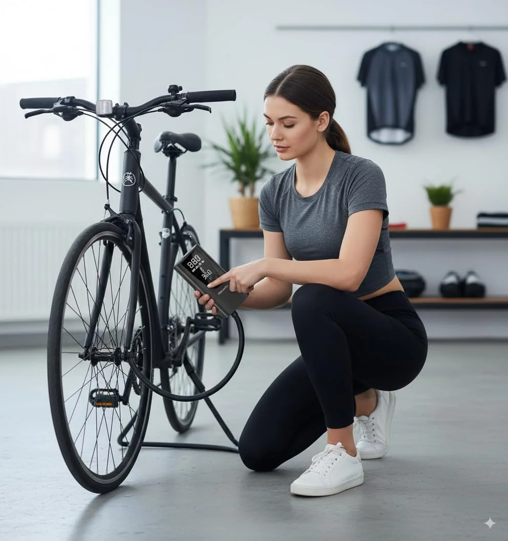 پمپ باد قابل حمل Normelle، کمپرسور هوا شارژی 150PSI با باتری 6000mAh، چراغ LED، باد کردن سریع برای ماشین، موتور سیکلت، دوچرخه و توپ های ورزشی