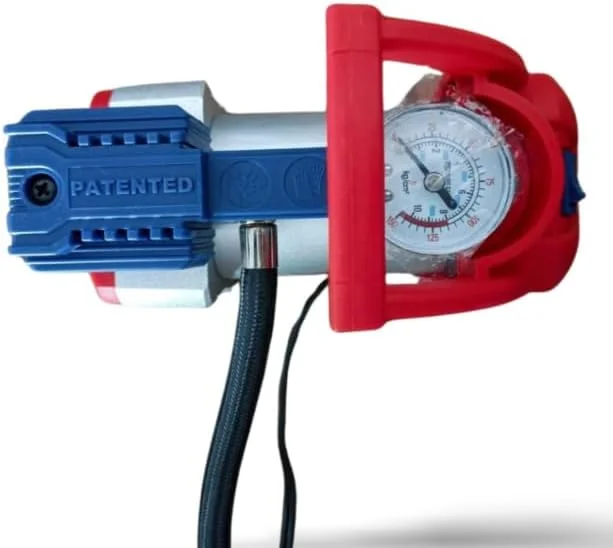 کمپرسور هوای قابل حمل، پمپ باد فلزی مقاوم خودرو، 12 ولت DC با چراغ LED، دارای نازل های متعدد