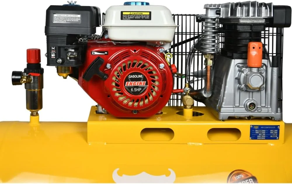 کمپرسور هوا 200 لیتری بنزینی 6.5 اسب بخار، مدل H2065 به همراه فیلتر