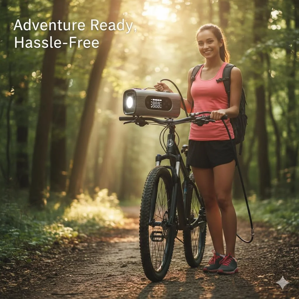 پمپ باد قابل حمل 12 ولت - کمپرسور فلزی سنگین، دو سیلندر، 150 PSI، نرخ جریان ~70 لیتر در دقیقه، با چراغ LED، خاموش شدن خودکار و لوازم جانبی برای اتومبیل، SUV و دوچرخه پمپ باد قابل حمل 12 ولت - کمپرسور فلزی سنگین، دو سیلندر، 150 PSI، نرخ جریان ~70 لیتر در دقیقه، با چراغ LED، خاموش شدن خودکار و لوازم جانبی برای اتومبیل، SUV و دوچرخه