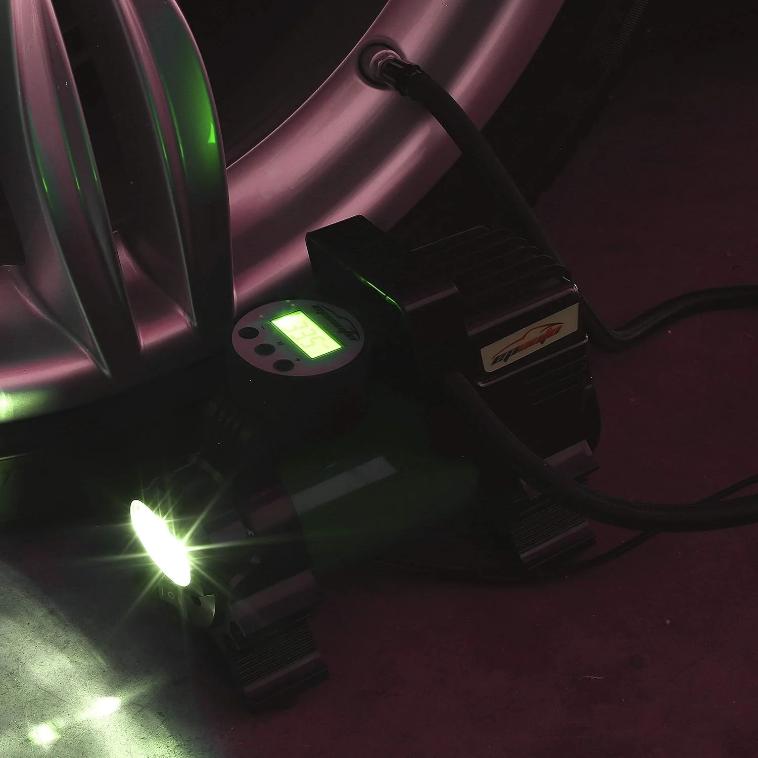 پمپ کمپرسور هوای قابل حمل 12 ولت DC EPAuto، پمپ باد دیجیتال تایر