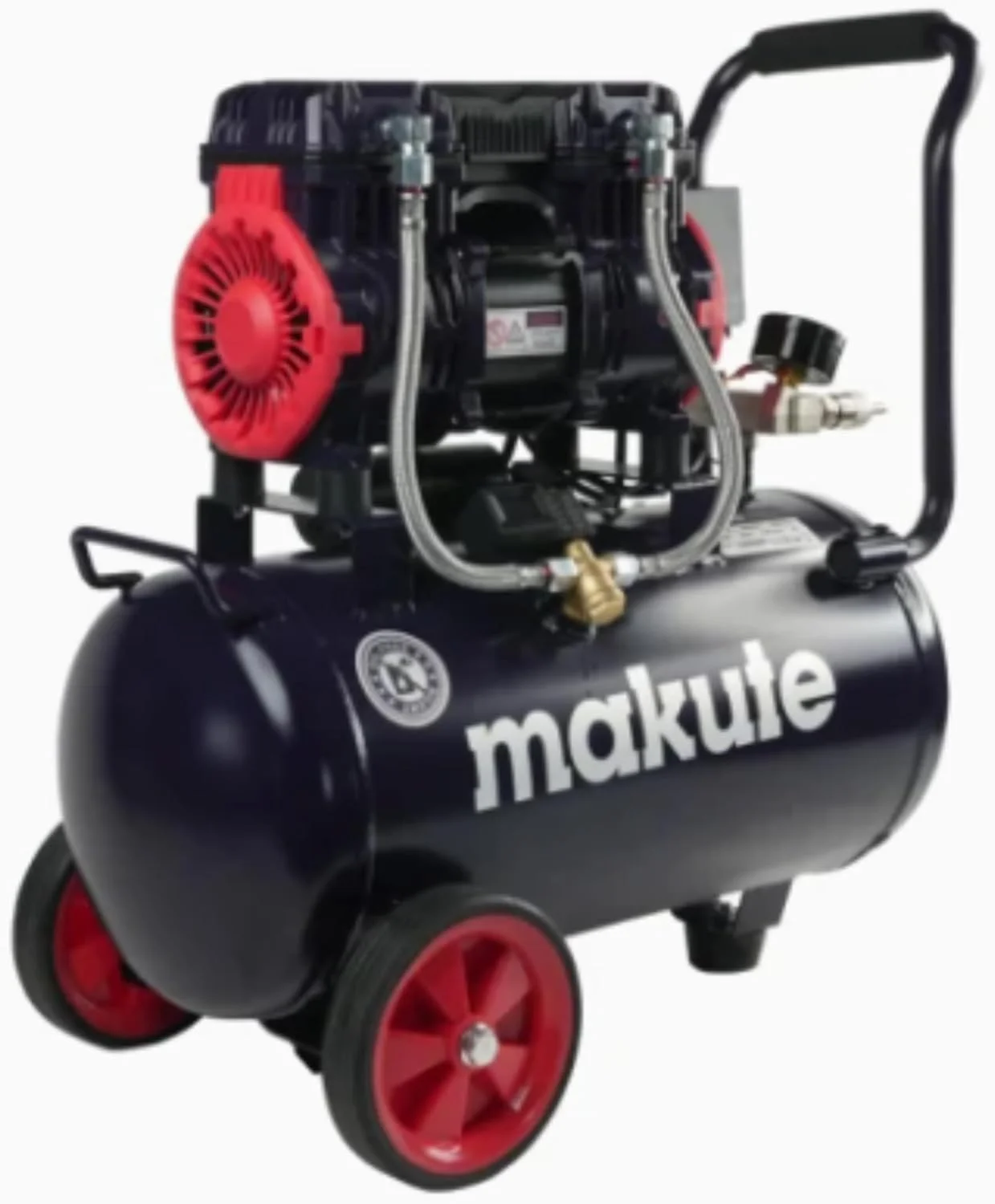 کمپرسور هوای پیستونی بدون روغن 30 لیتری (AC121-30W) – حجم جریان اسمی 90 لیتر در دقیقه، حجم گاز خروجی 210 لیتر در دقیقه، 2850 دور در دقیقه، قابل حمل و کم صدا برای تمام کارهای شما