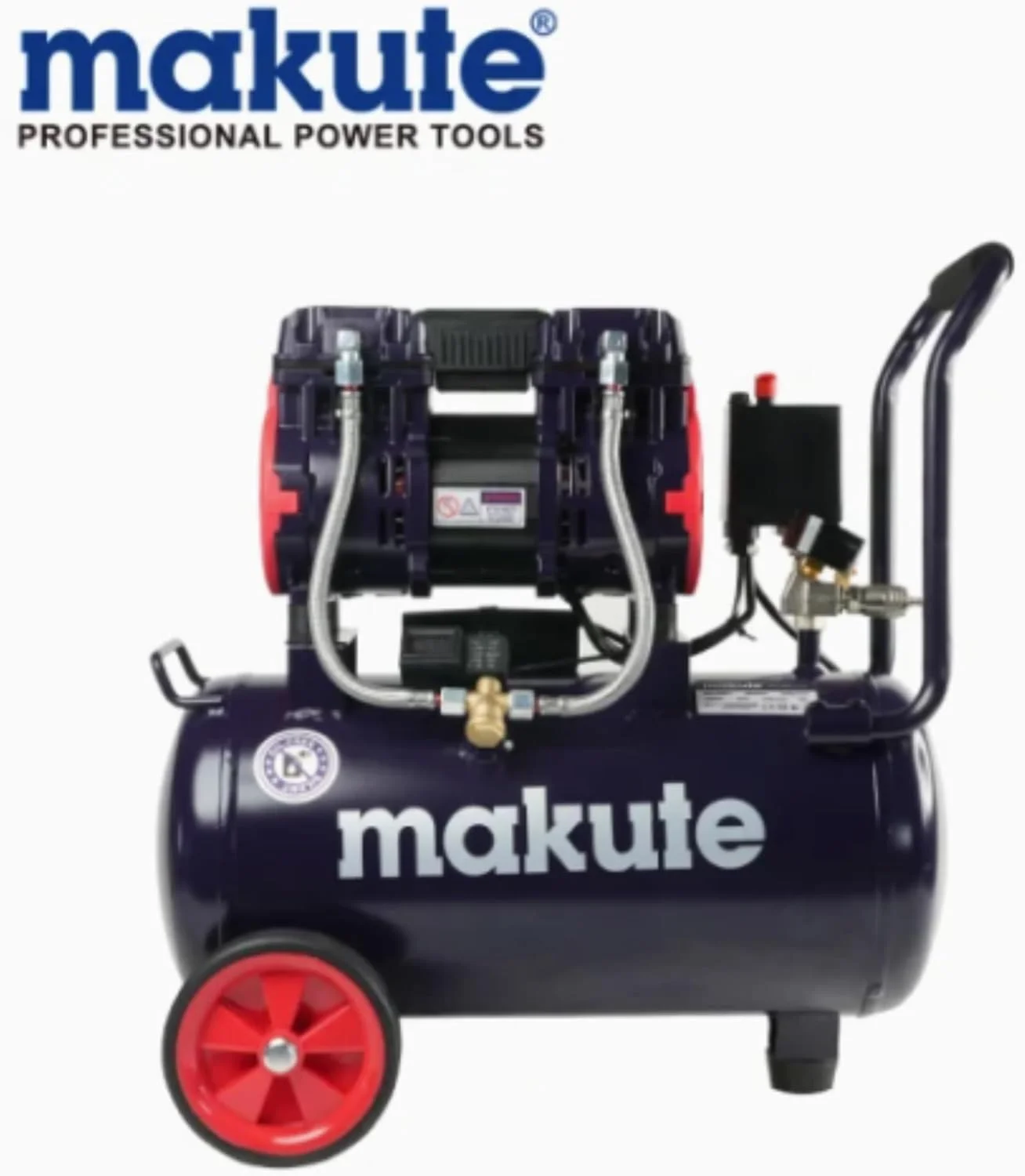 کمپرسور هوای پیستونی بدون روغن 30 لیتری (AC121-30W) – حجم جریان اسمی 90 لیتر در دقیقه، حجم گاز خروجی 210 لیتر در دقیقه، 2850 دور در دقیقه، قابل حمل و کم صدا برای تمام کارهای شما