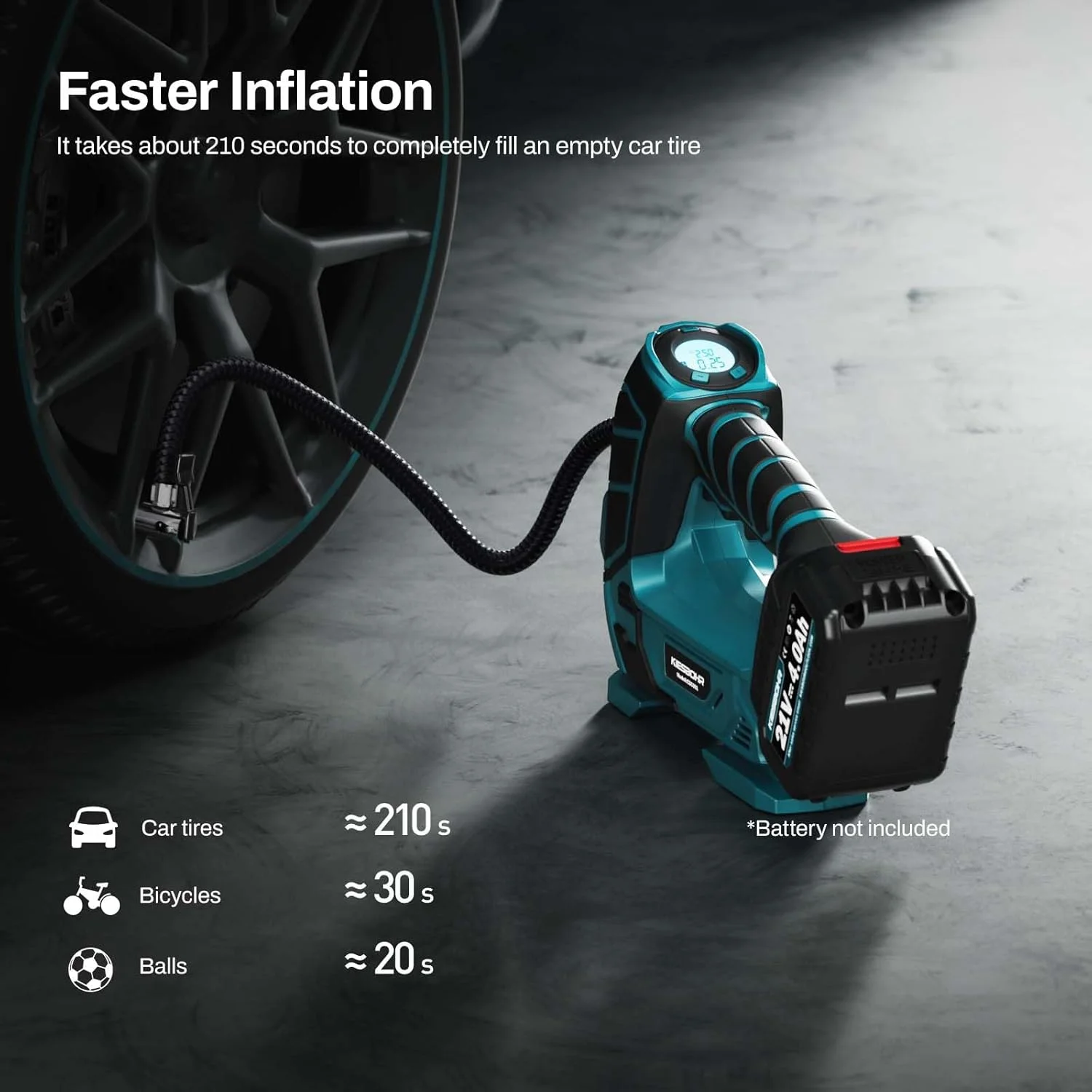 پمپ باد شارژی 11 بار سازگار با باتری 18 ولت ماکیتا، پمپ باد برقی با عملکرد توقف خودکار، چراغ LED برای ماشین، دوچرخه، توپ (باتری و شارژر شامل نمی شود) پمپ باد شارژی 11 بار سازگار با باتری 18 ولت ماکیتا، پمپ باد برقی با عملکرد توقف خودکار، چراغ LED برای ماشین، دوچرخه، توپ (باتری و شارژر شامل نمی شود)