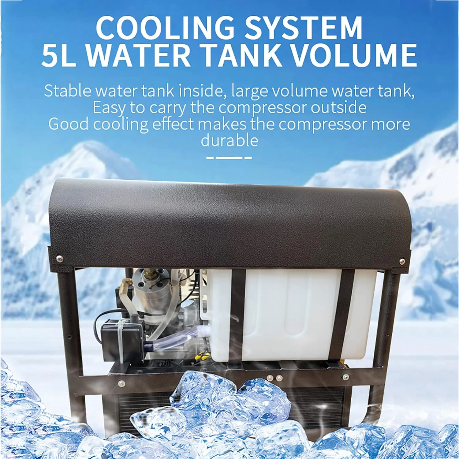 کمپرسور هوا 4500 PSI، پمپ برقی فشار قوی 30 مگاپاسکال، سیستم خنک کننده داخلی آب و فن، فیلتر دو مرحله ای، توقف خودکار، برای تفنگ پینت بال، مخزن غواصی