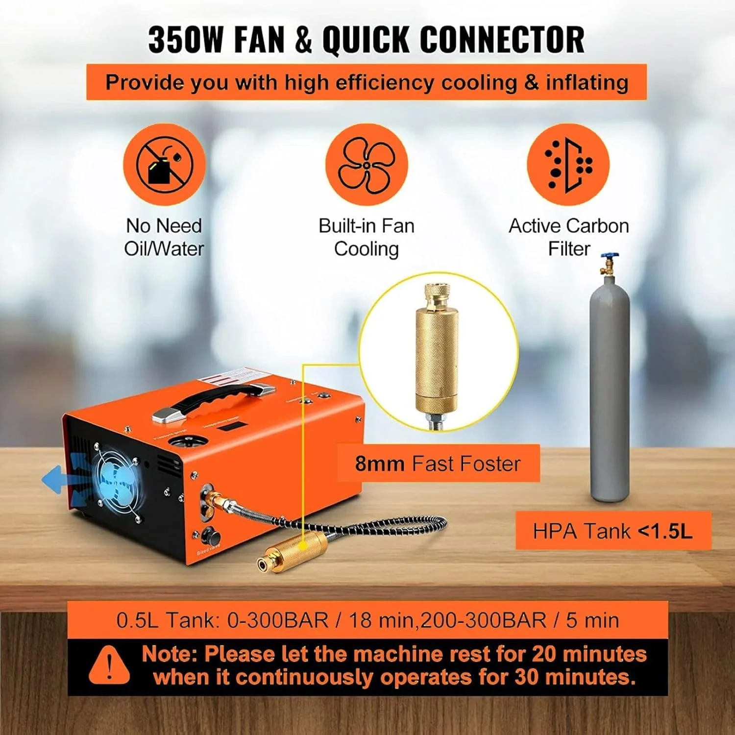 پمپ کمپرسور هوای PCP، 4500Psi، 30Mbar، 12V/110V/220V، بدون نیاز به آب/فشار قوی، مناسب برای مخزن غواصی و تفنگ بادی پمپ کمپرسور هوای PCP، 4500Psi، 30Mbar، 12V/110V/220V، بدون نیاز به آب/فشار قوی، مناسب برای مخزن غواصی و تفنگ بادی